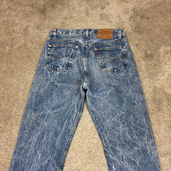 Vintage 80s Levi's 501 XX Straight Leg Jeans 31x32 (30x31) Made in USA Acid - Picture 4 of 14